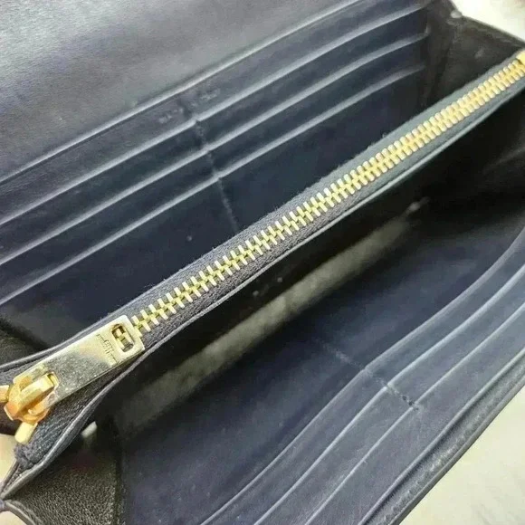 YSL Cobalt Bleu Cassandra  Long Wallet - Picture 12 of 16